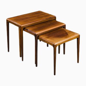 Rosewood Nesting Tables by Johannes Andersen for CFC Silkeborg, 1960s, Set of 3