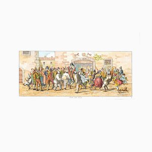 Carl Gustaf Hyalmar Morner - Dancing in the Street - Original Etching - 1820