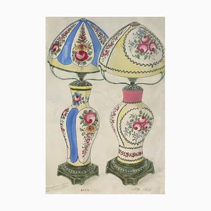 Unknown - Porcelain Lumen - Original China ink and Watercolor - 1890s