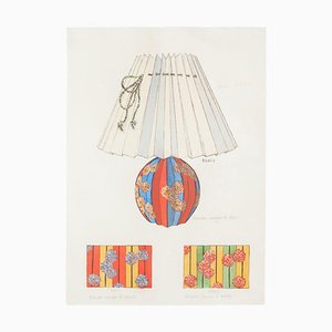Unknown - Lamp and Decoration - Original Tinte und Aquarell - 1890er