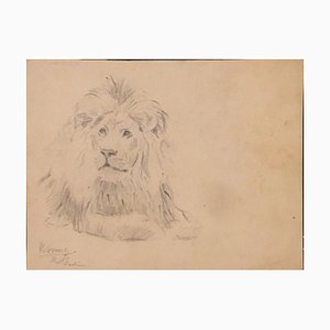 Wilhelm Lorenz - Lion - Dibujo original - 1932