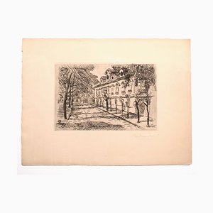 Gravure Inconnue - Landscape - Original Etching on Paper - 1927