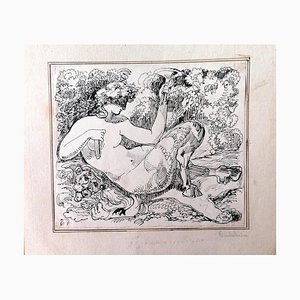 Unknown - the Satyr - Original China ink - 1880s