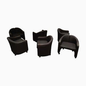 Armchairs by Eugenio Gerlio for Tecno, 1980s, Set of 6