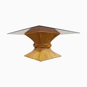 Table Basse en Bambou par Mcguire, 1980s