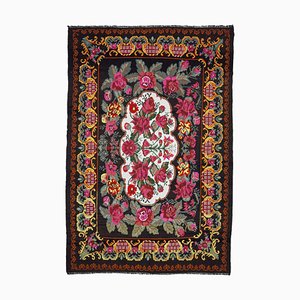 Tapis Kilim Vintage Noir, Moldavie