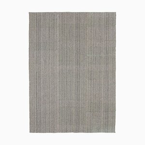 Alfombra Kilim moderna vintage en gris