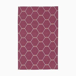 Tapis Fushia Dhurrie