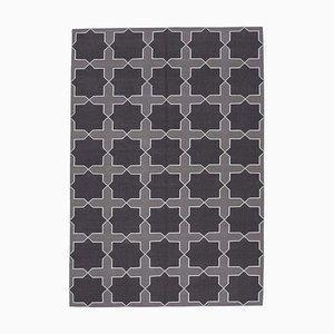 Tapis Dhurrie Gris