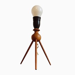 Minimalistische dänische Tischlampe aus Teak von Severin Hansen, 1960er