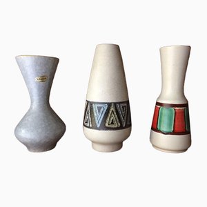 Set of 3 50s 60s west german pottery hand made beautiful ceramics mid century design classics scheurich fat lava