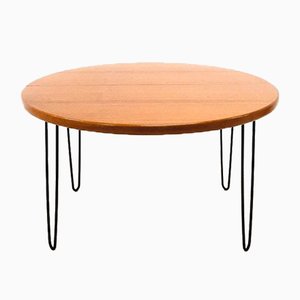 Grande Table de Salle à Manger Ronde en Teck, 1960s