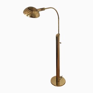 Lámpara de pie dorada de Florian Schulz, años 60