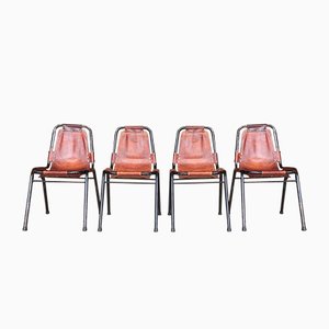 Les Arcs Stühle von Charlotte Perriand, 1950er, 4er Set
