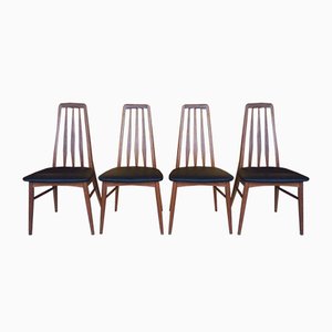 Eva Teak Chairs by Niels Koefoed Hornslet, 1960s, Set of 4