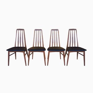 Eva Teak Chairs by Niels Koefoed Hornslet, 1960s, Set of 4