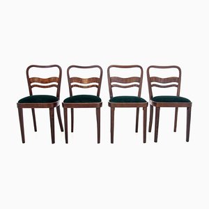 Art Deco Chairs, 1960s, Poland, Set of 4