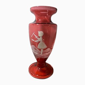 Vase en Verre Émaillé de Mary Gregory
