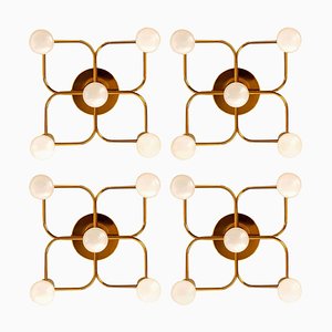 Plafón escultural de 5 luces o techo de Leola, años 70