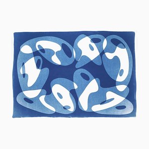 Avantgarde Cyanotype with Blue Tones & Curves, 2021, Paper