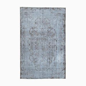 Grau Eingefärbter Vintage Teppich