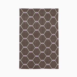 Tapis Dhurrie Vintage Marron