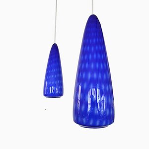 Optica Glass Pendant Lamps by Jo Hammerborg for Fog & Mørup, 1960s, Set of 2