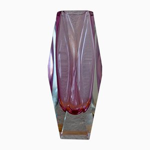 Sommerso Vase aus Muranoglas, 1970er