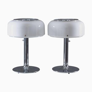 Lampes de Bureau Knubbling en Chrome et Acrylique de Ateljé Lyktan, Set de 2