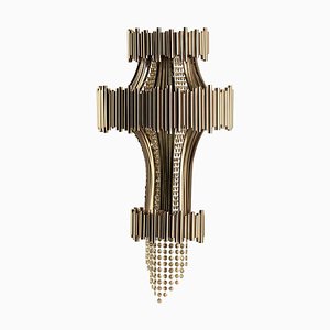 Sconce In Brass With Swarovski Crystal Details