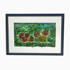 Mario Schifano, Acerbi, Materic Serigraph with Frame