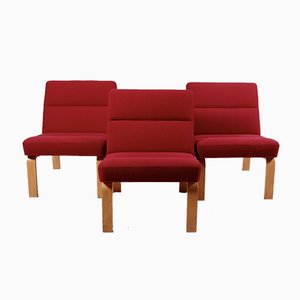 Fauteuils par Rud Thygesen & Johnny Sørensen pour Magnus Olesen, Danemark, 1970s, Set de 3