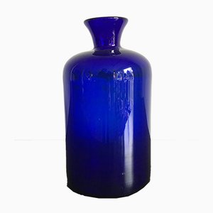 Scandinavian Blue Bottle Vase from Holmegaard, 1960s