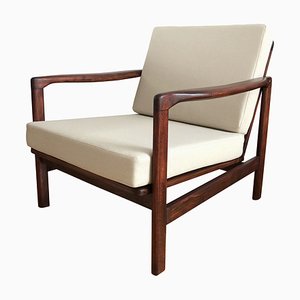 Fauteuil Beige B-7752 par Zenon Bączyk pour Swarzędzkie Fabryki Mebli, 1960s