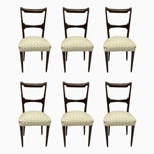 Chaises de Salon en Noyer par Guglielmo Ulrich, 1950s, Italie, Set de 6