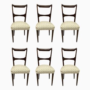 Esszimmerstühle aus Nussholz von Guglielmo Ulrich, Italien, 1950er, 6er Set