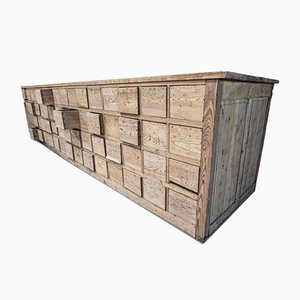 Cajonera grande de madera, años 50