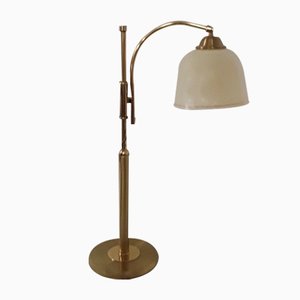 Satin Brass Adjustable Table Lamp from Schröder, 1980s