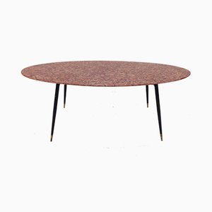 Mesa de centro italiana Mid-Century de mármol, años 50