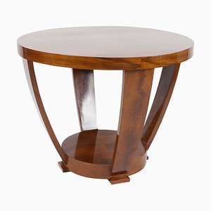 Art Deco Walnut Side Table, 1920s