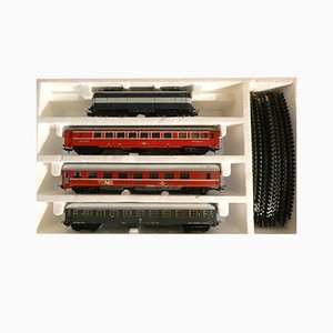 Locomotiva FS E.444.001 & Deutsche Bahn Euro Night Sleeping and Dining Train Set from Lima, 1980s, Set of 10