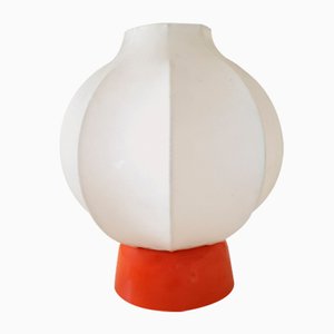 Cocoon Tischlampe mit orangefarbenem Sockel, 1970er