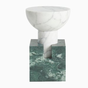 Tavolino Block in marmo bicolore di Anna Karlin per Mmairo