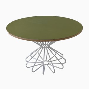 Oval Space Age Table With Atomic Diabolo Frame in Tubular Steel