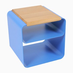 Petit Tabouret ou Table Laqué avec Plateau en Chêne par AccardiBuccheri