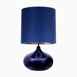 Ceramic Table Lamp with New Silk Custom Made Lampshade by René Houben, 1960s