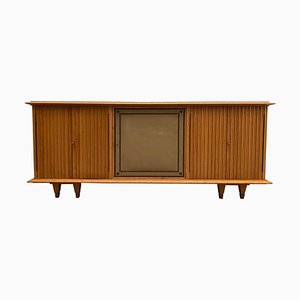 Großes Sideboard im Brutalistischen Stil mit Lamellen von De Coene, 1940er, Belgien