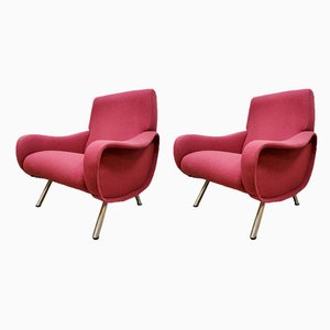 Set of Vintage Italian Lady Armchairs by Marco Zanuso for Arflex