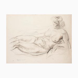 Albert Fernand-Renault - Nude - Dibujo original en papel - principios del siglo XX