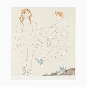 Unknown - Step of Dance - Original Etching on Paper by Giacomo Manzù - 1970s